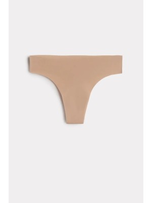 CALCINHA BEGE TANGA ALTA SEM COST ADULTO P UN. CIA DA MEIA