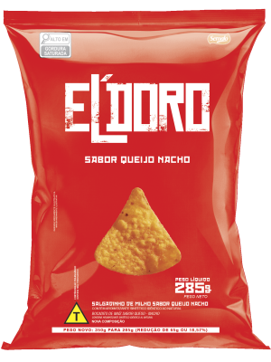 TORTILHA SABOR QUEIJO NACHO ELDORO 55G