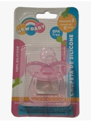 CHUPETA SOFT SILICONE COLOR TRANSP. UN. NEW BABY