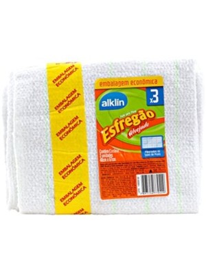 ESFREGAO ALVEJADO 40X67CM 3PCS UN.