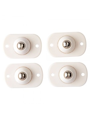 RODINHA KIT COM 4PCS PLASTICO E ACO INOX ADESIVAS 4,4X2,2X1,4CM UN. CLINK