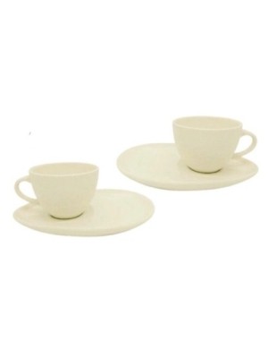 XICARAS E PIRES DE CERAMICA BRANCO 4PCS UN. RIO TIJUCAS