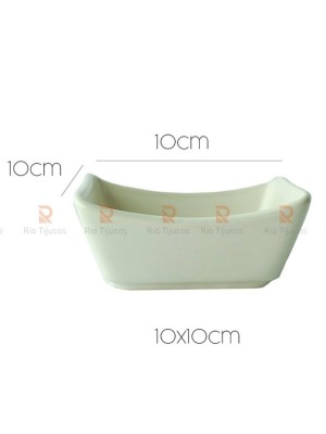 TIGELA DE CERAMICA 10X9,5X4 CM BRANCA UN. RIO TIJUCAS