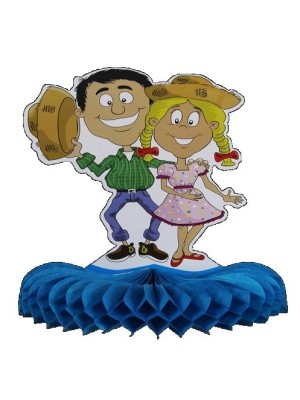 ENFEITE CASAL CAIPIRA 25CM UN. POPPER