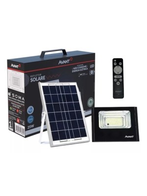 REFLETOR LED 25W SOLARE 6500K LUZ BRANCA UN. AVANT