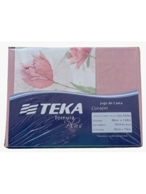 ROUPA DE CAMA SOLTEIRO LISO JG C/2PCS 88X188CM TERNURA PLUS UN. TEKA