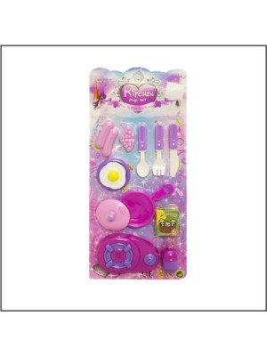 Brinquedo Kit Cozinha com Panelinha, Fogão e Talheres Diversas Cores
