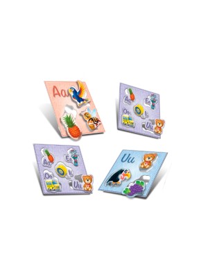 Jogo Educativo Aprenda as Vogais  Quebra-Cabeça 25 Peças