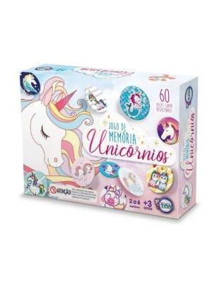Jogo Da Memória Unicórnios 60 Peças Jogo Educativo