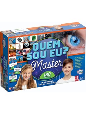 Jogo de Tabuleiro Quem Sou Eu? Master com 180 Perguntas