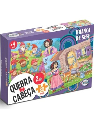 QUEBRA CABECA C/2 JOGOS BRANCA DE NEVE C/160 PCS UN. TOIA BRINQUEDOS