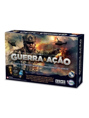 Jogo de Tabuleiro Guerra e Acao com Centro de Monitoramento e 10 Dados