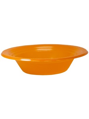 Prato Descartável Fundo 15cm Sobremesa Laranja Neon
