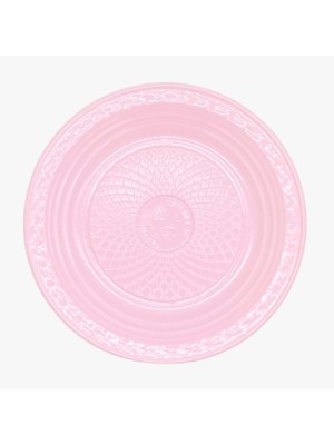 Prato Descartável Raso 15cm Sobremesa Rosa Candy