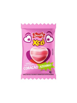 XCLE RECHEADO CORACAO AZEDINHO TUTTI-FRUTTI 4G UN. DOCILE