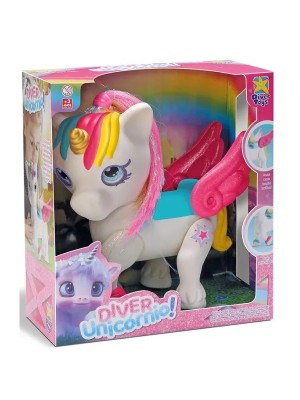 Brinquedo Diver Surprise Unicornio 100% Vinil Grande 25cm