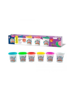 Conjunto Massinha Kit Com 6 Potinhos Sortidos Diver Massa Colorido