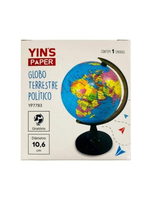 GLOBO TERRESTRE POLITICO 10.6CM GIRATORIO UN. YINS