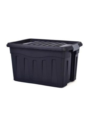 CAIXA ORGANIZADORA PLASTICA 53L C/ TRAVA E RODIZIO UN.