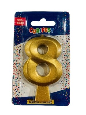 VELA CONCEPT METALLIC DOURADA N 8 - (4566) UN. CURIFEST