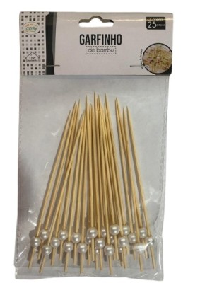 GARFINHO PALITO DE BAMBU PACOTE COM 25 PEÇAS UN. FU XING