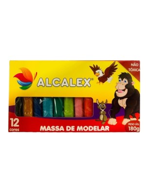 MASSA DE MODELAR C/12 CORES 180G UN.