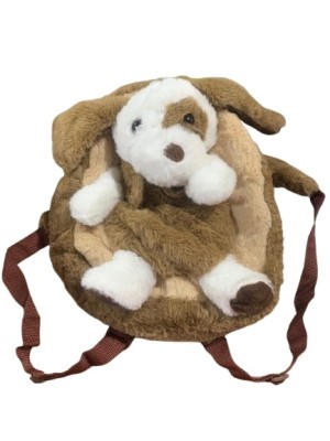 MOCHILA DE PELUCIA DE POLIESTER CACHORRO 29X18X32CM UN. TUKA TOY