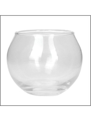 VASO DE VIDRO REDONDO 5X6CM UN.