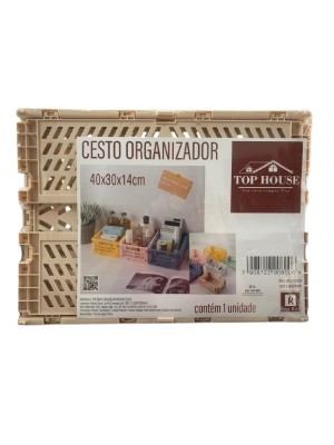 CESTO ORGANIZADOR 40,8X30X14,3CM UN. TOP RIO
