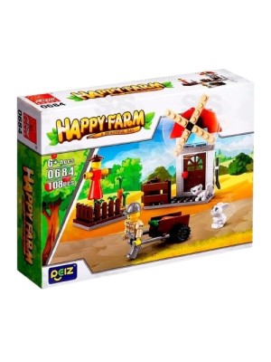 Brinquedo Blocos De Montar Coleção Fazenda Do CampoTrator Cavalo Vaca pomar De Frutas 