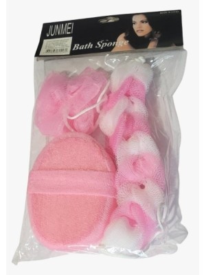 ESPONJA DE BANHO KIT C/3PCS  UN. TOP IMPORTADORA