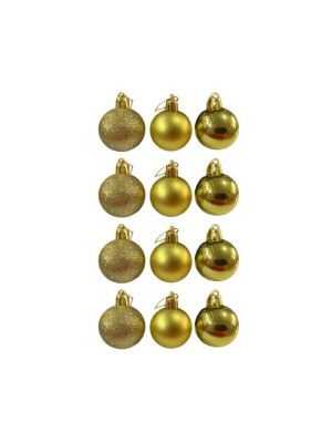 BOLA NATAL 4CM PCT COM 12 UNID CORES SORTIDAS - TOP IMPORTADORA
