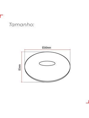 PLAFON IARA REDONDO 6500K 16W BRANCO BIVOLT 589561378 UN. AVANT
