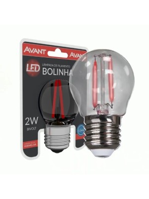 LÂMPADA LED DE FILAMENTO BOLINHA VERMELHA 2W BIVOLT 168055472 UN. AVANT