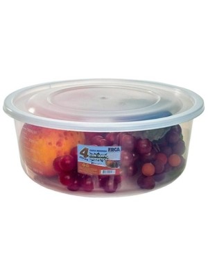 POTE REDONDO 4LTS TRANSPARENTE