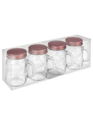 PORTA CONDIMENTOS DE VIDRO 4 PCS UN. ZEIN