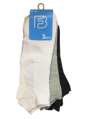 MEIA MASCULINA INVISIVEL 3PARES 39-42 UN. CIA DA MEIA