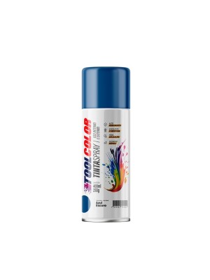 Tinta Spray Toolcolor UG Azul Escuro 400ml Alta Cobertura, Secagem Rápida e Acabamento Profissional