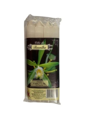 VELA PERFUMADA N 4 BAUNILHA 8PCS 18G UN. VELAS MAX