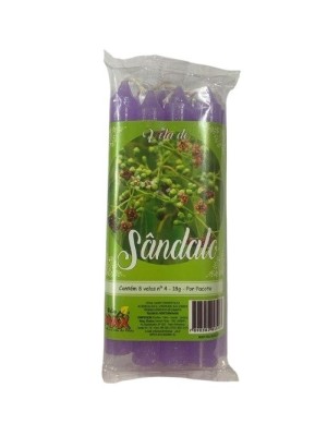 VELA PERFUMADA N 4 SANDALO 8PCS 18G UN. VELAS MAX
