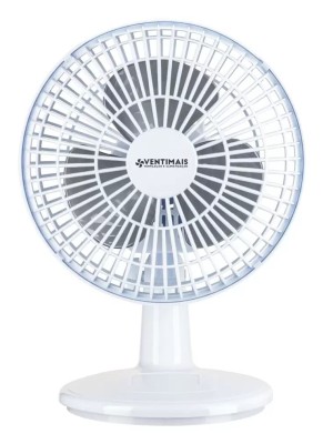 Ventilador Mini Turbo Branco/Prata 20cm 25W 220V – Compacto e Silencioso