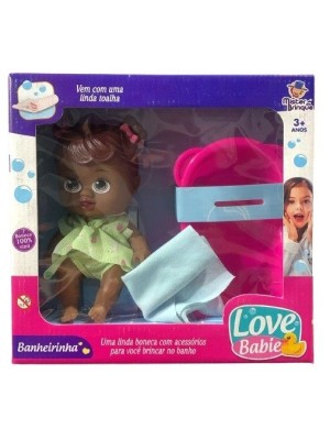 BONECA LOVE BABIE BANHEIRINHA NEGRA UN. HEFER BRINQUEDOS