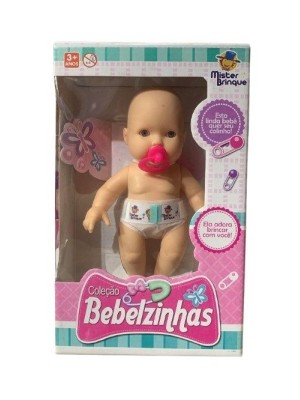 BONECA COLECAO BEBELZINHAS - BRANCA 20CM UN. MISTER BRINQUE