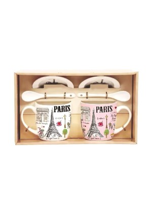 CANECA CAIXA C/2PCS E 2 COLHERES UN