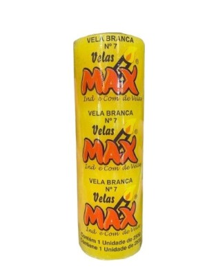 VELA N 7 AMARELA 255G UN. VELAS MAX