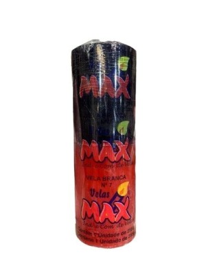 VELA N 7 PRETA-VERMELHA 255G UN. VELAS MAX