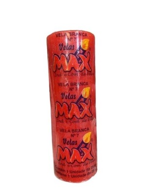 VELA N 7 VERMELHA 255G UN. VELAS MAX