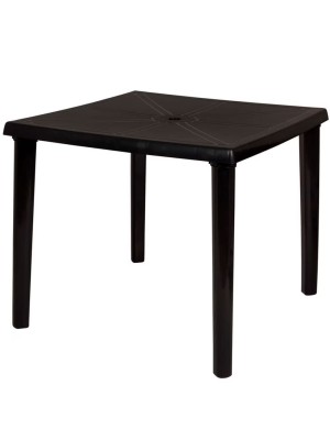 MESA GABRIELA PRETA 80,5X80,5X72,5CM UN. INJEPLASTEC