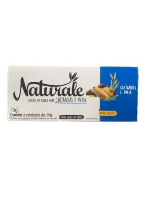 CEREAIS BAR. 75G C/3 CASTANHA/AVEIA UN. NATURALE