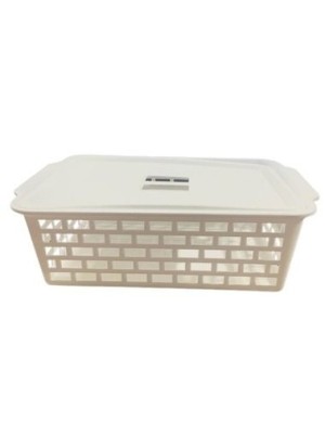 CESTA NEW C/ TAMPA BRANCO 29,5X19,5X9,5CM UTILITY